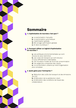 Ebook Optimisation tournées Sommaire